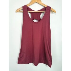 Athleta Nitro Burgundy Racerback Tank Top Athletic Workout Activewear Size L
